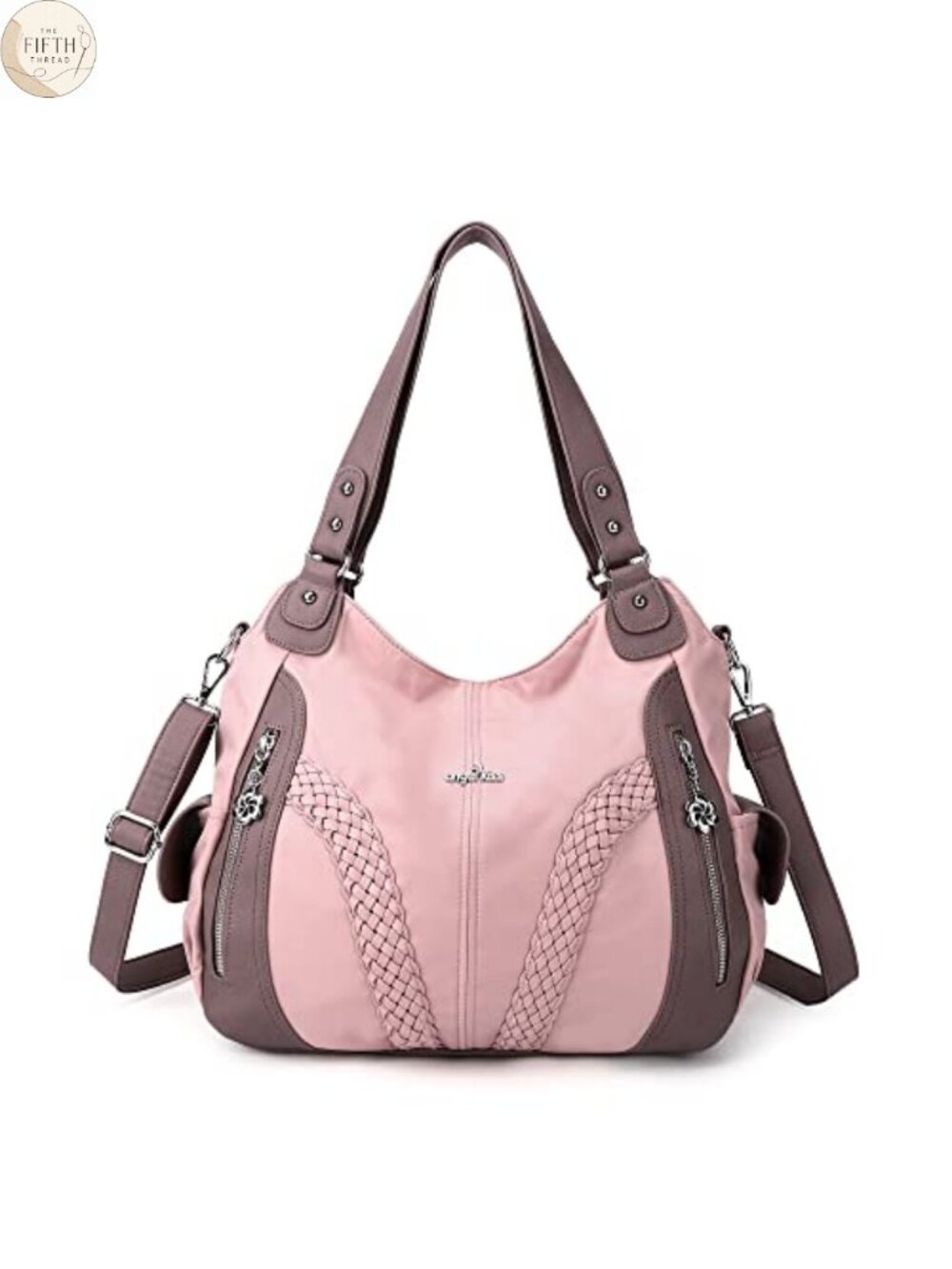 Washed Synthetic Leather Tote Bag Shoulder Hobo Crossbody Purse